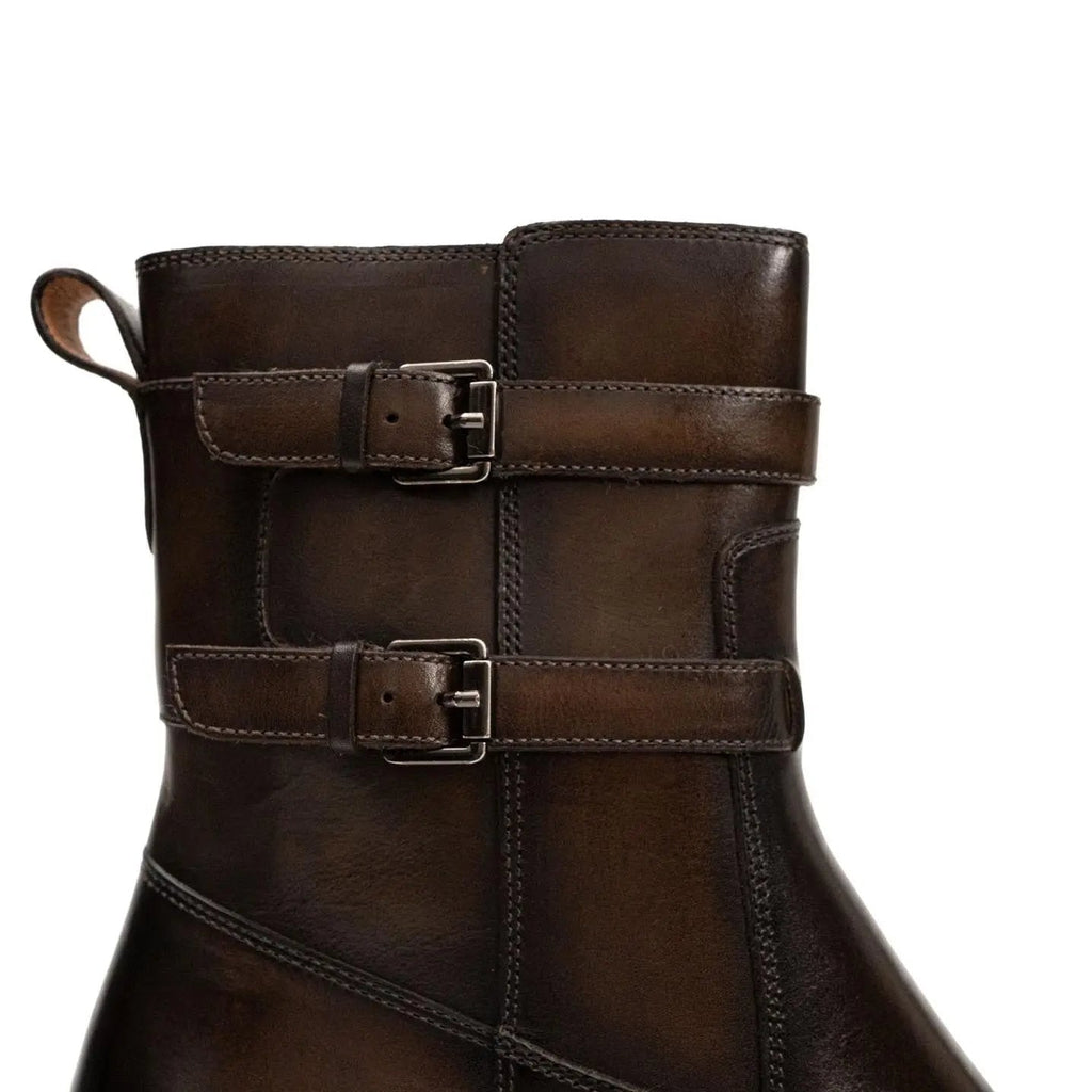 Strapped Lug Sole Chelsea Boot
