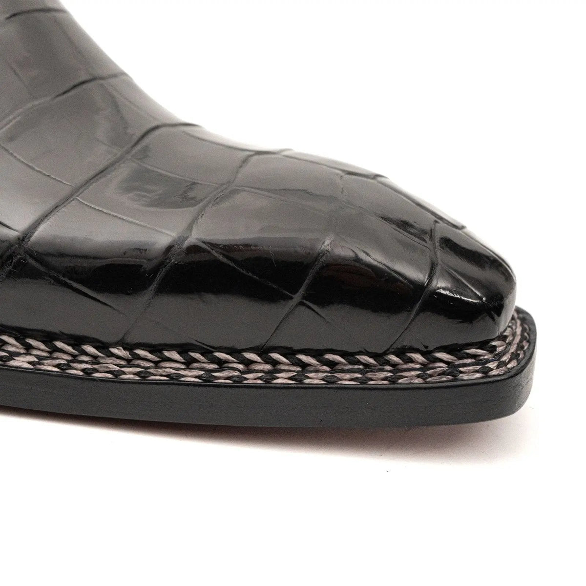 Black Crocodile Chelsea Boot