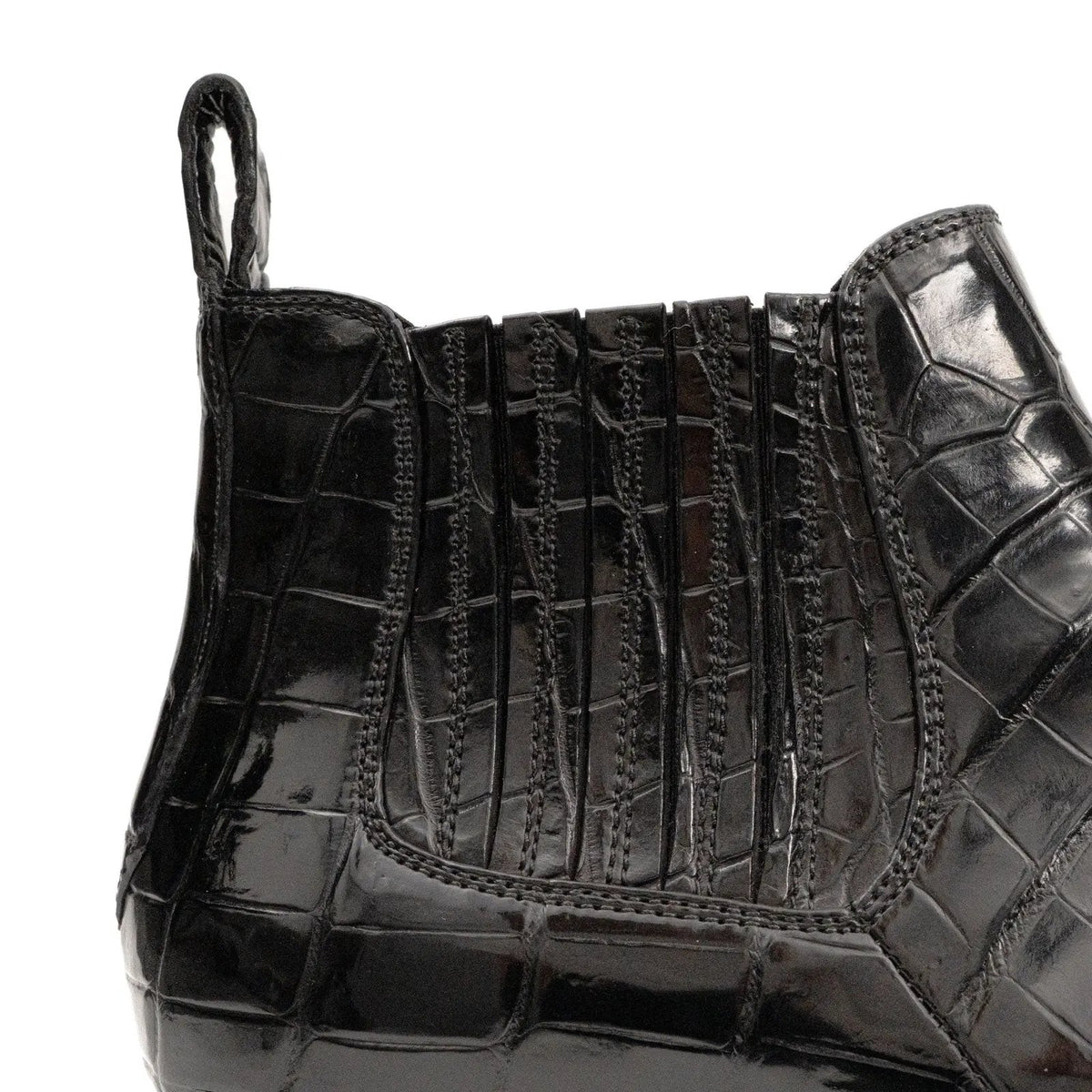 Black Crocodile Chelsea Boot