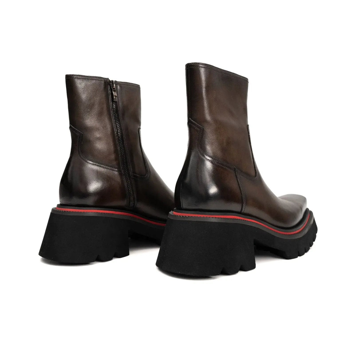 Short Title: Square Toe Platform Chelsea Boots