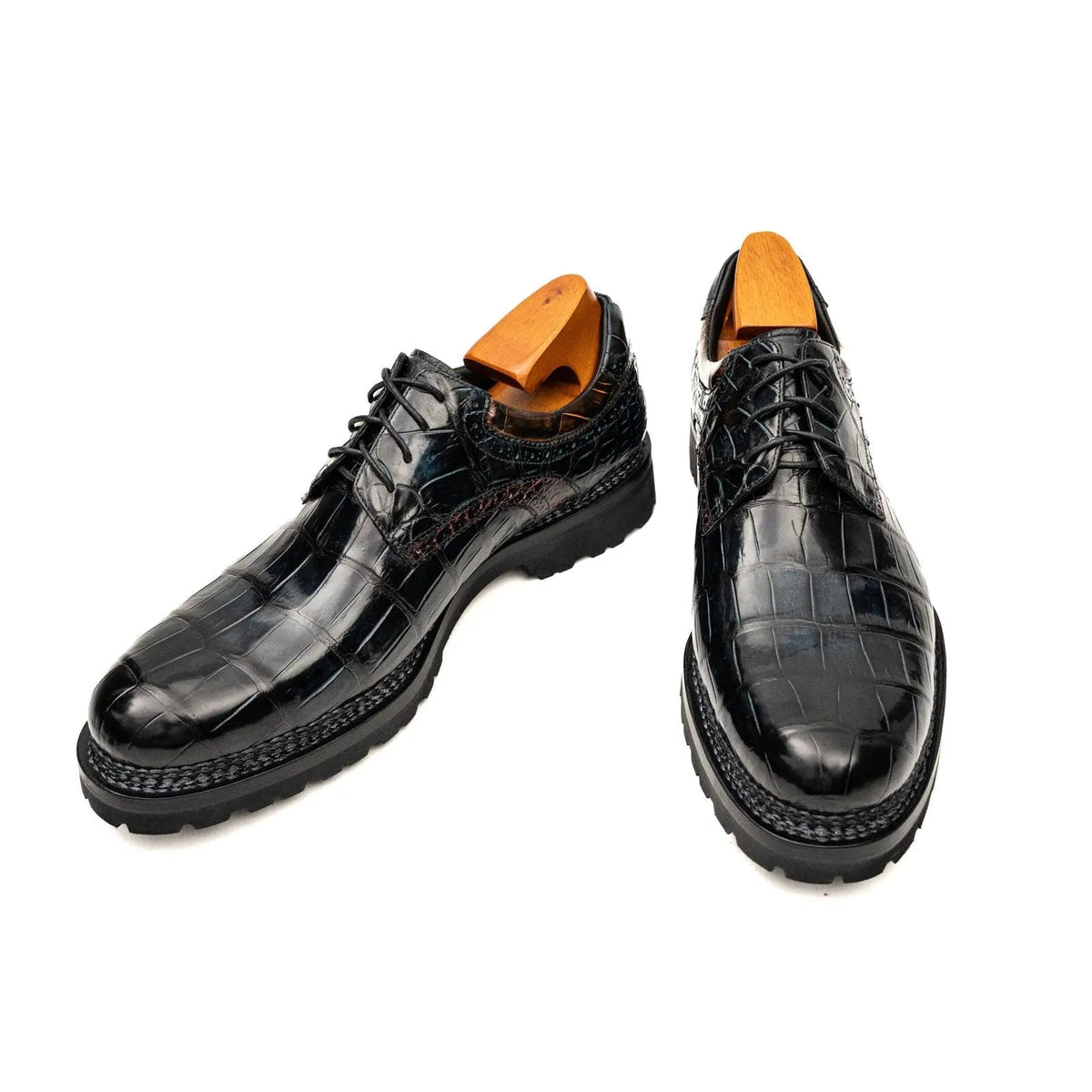 Black Crocodile Norwegian Lug Derby
