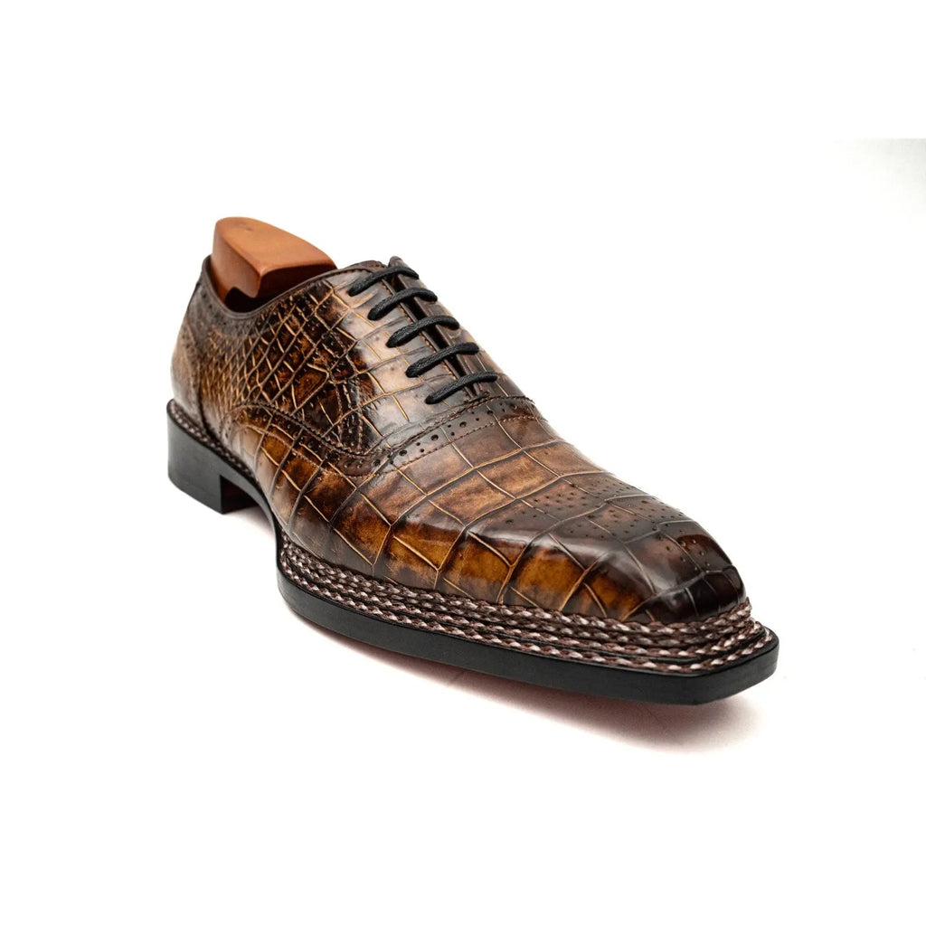Brown Crocodile Norwegian Oxford