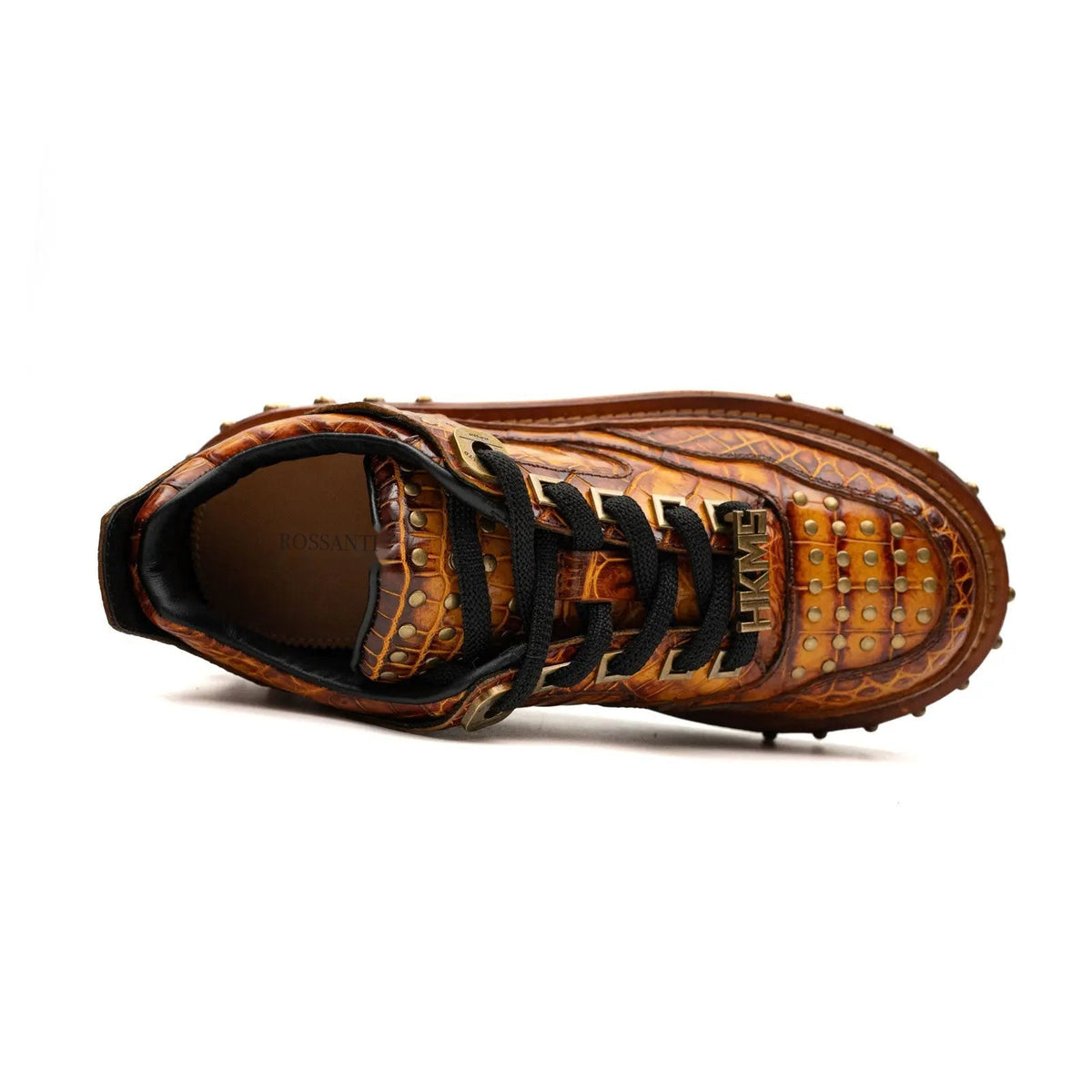 Amber Crocodile Platform Sneaker