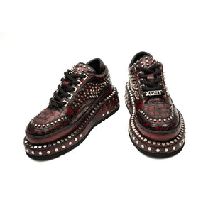 Studded Crocodile Luxury Sneaker