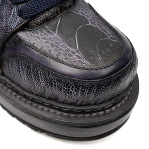 Shadow Grey Ostrich Platform Sneaker