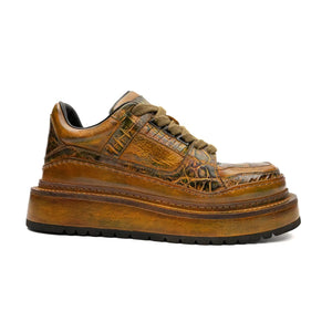 Patina Ostrich Platform Sneaker