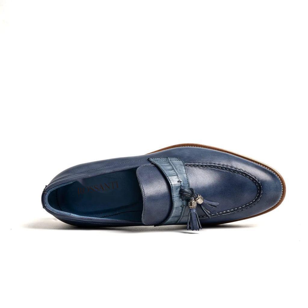 Crocodile Leather Tassel XL Loafers
