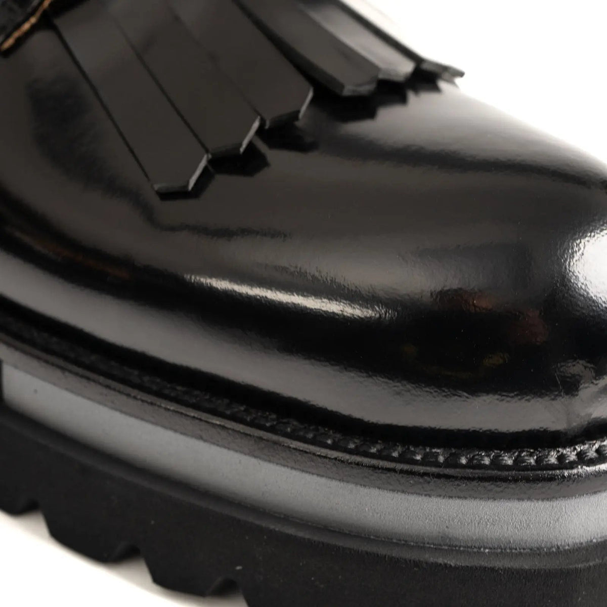 Black Fringe Platform Derby