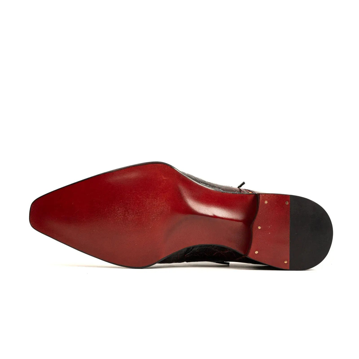 Red Pattern Crocodile Derby