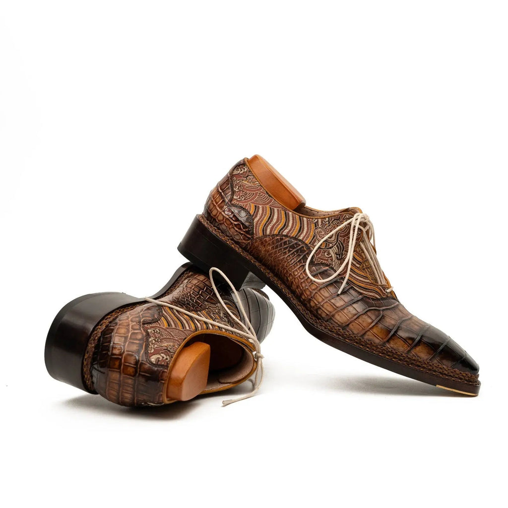Croc & Jacquard Oxford