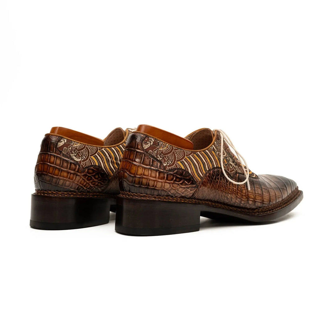 Croc & Jacquard Oxford