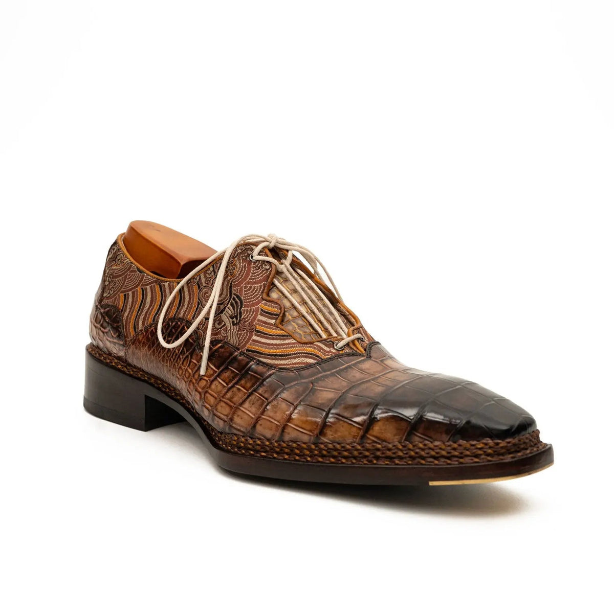 Croc & Jacquard Oxford