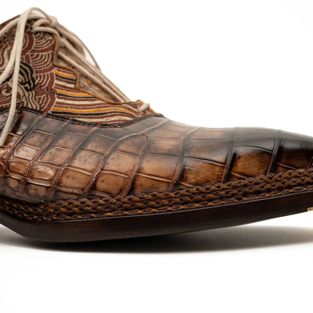 Croc & Jacquard Oxford