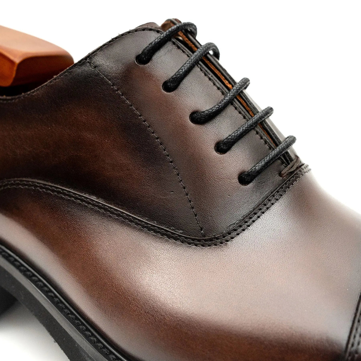 Burnished Brown Lug-Sole Oxfords