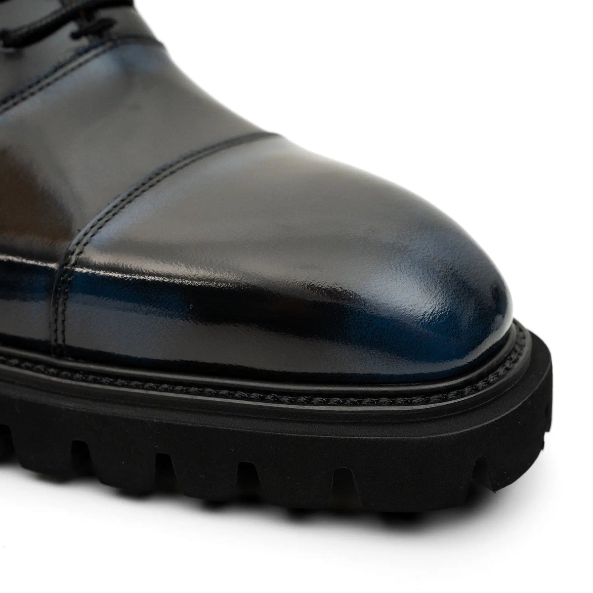 Black Blue Lug-Sole Oxford