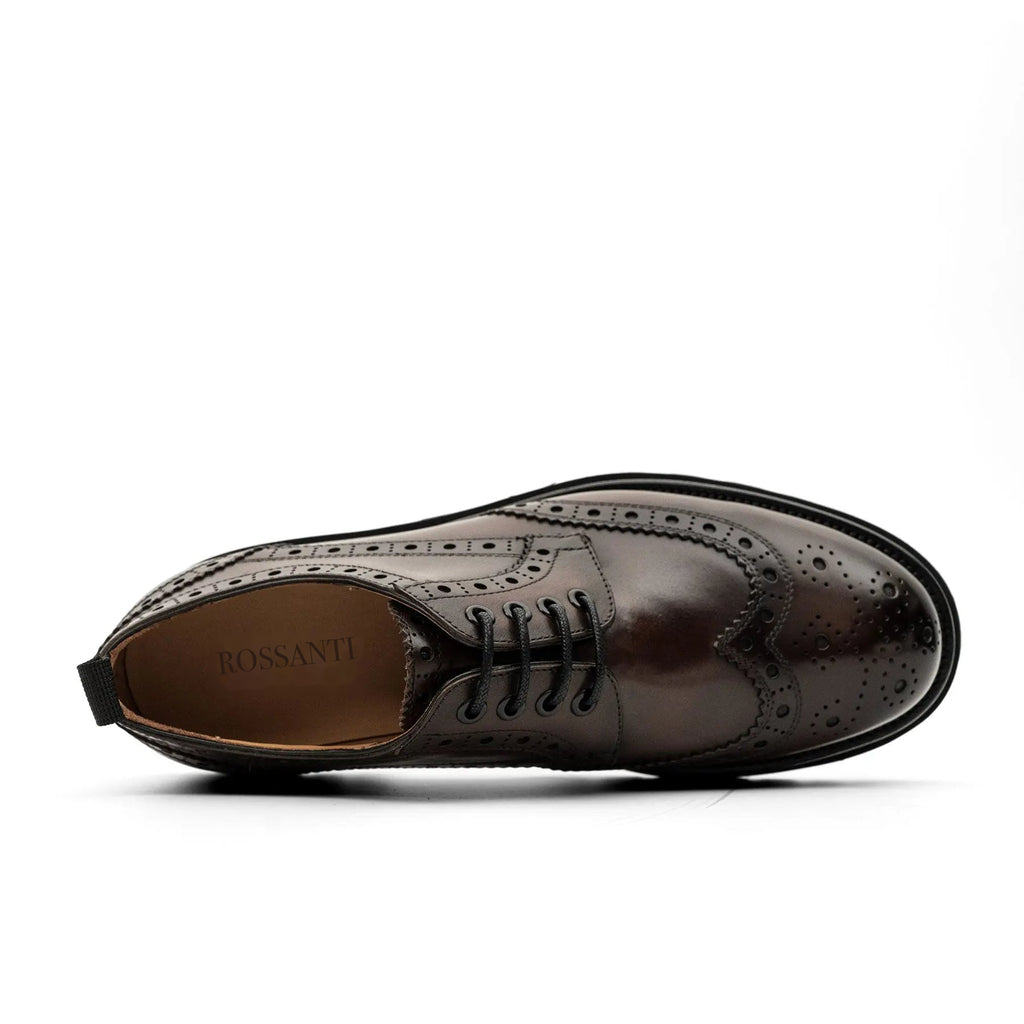 Burnished Brogue Lug-Sole Derby