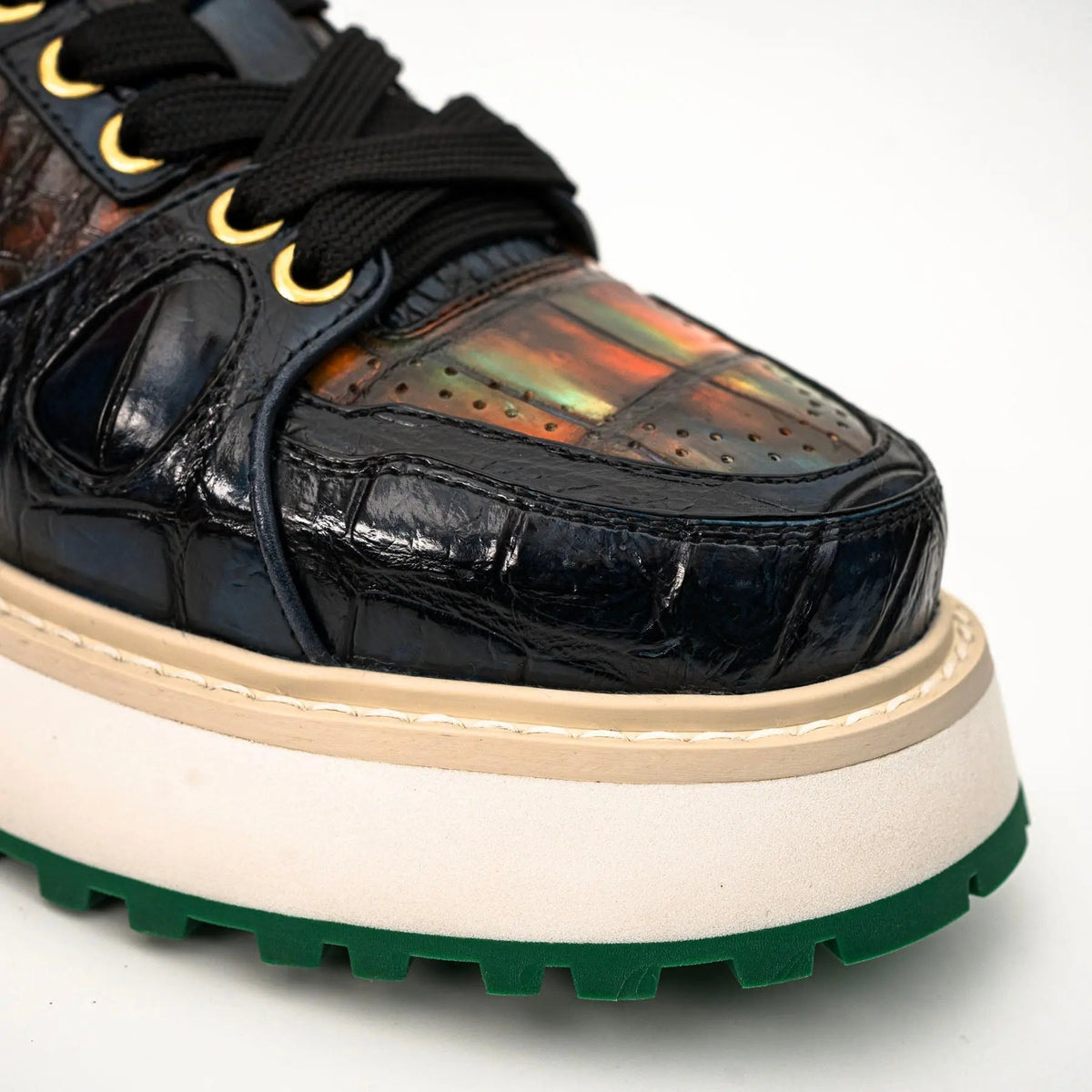Amber Crocodile Platform Sneaker