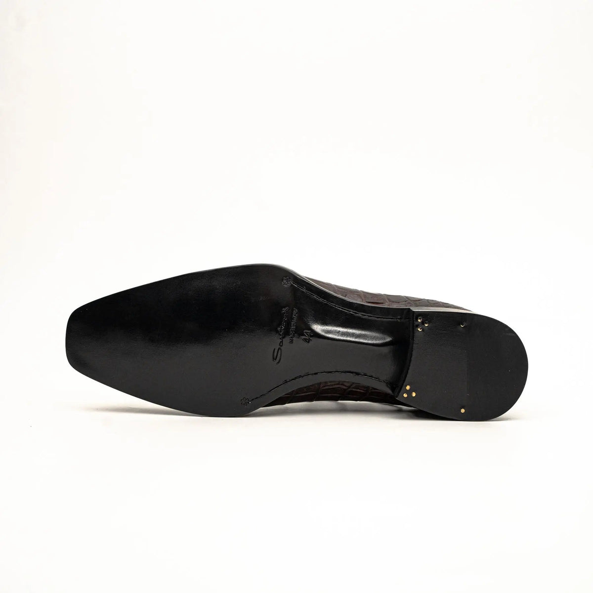 Dark Brown Crocodile Derby Shoes