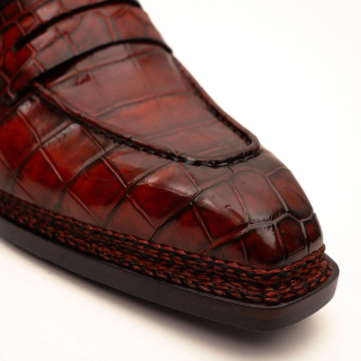 Burnished Red Crocodile Loafer