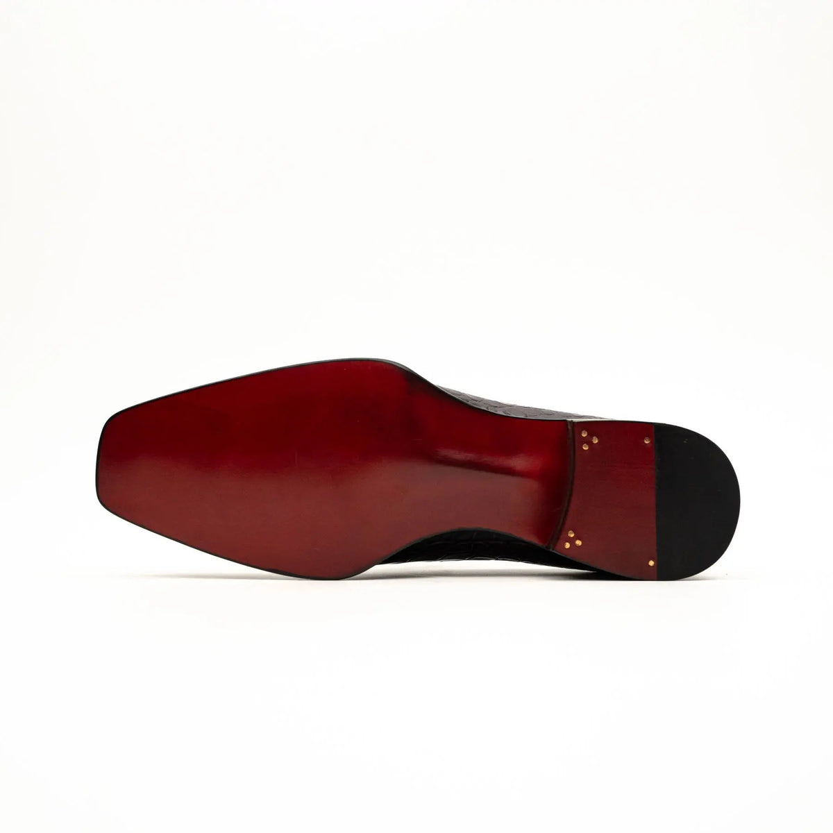 Black Burgundy Crocodile Bit Loafer