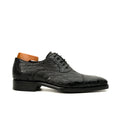 Black Crocodile-Textured Dress Shoe