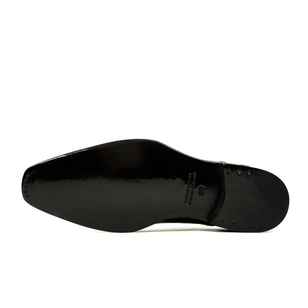 Black Crocodile-Textured Dress Shoe