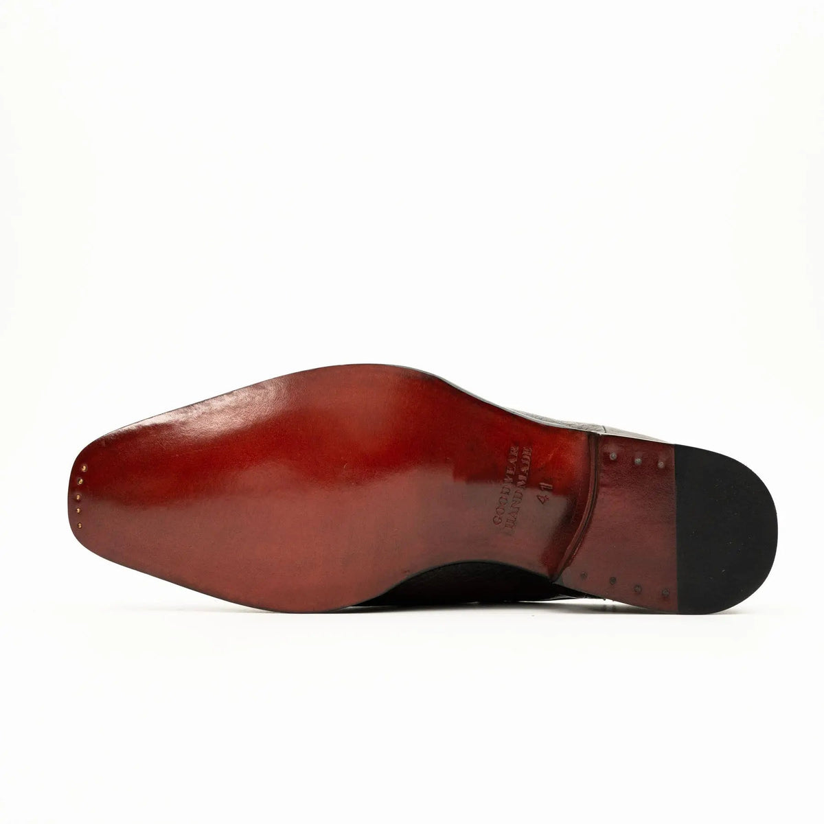 Burgundy Backless Monk Mule