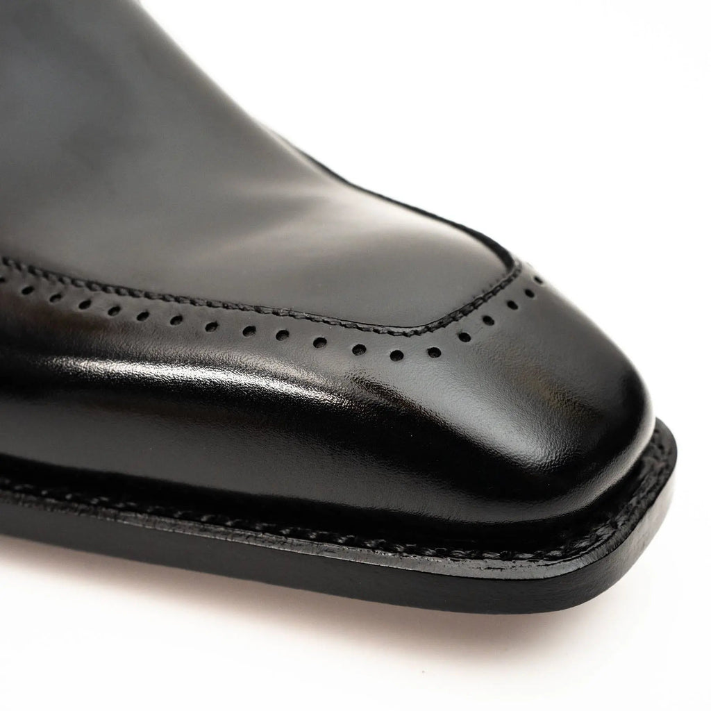 Black Chiseled Goodyear Oxford Shoe
