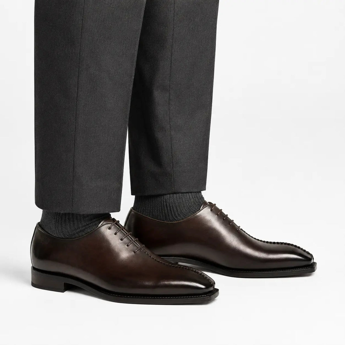 Dark Brown Wholecut Oxford Shoe