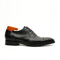 Black Crocodile-Textured Oxford