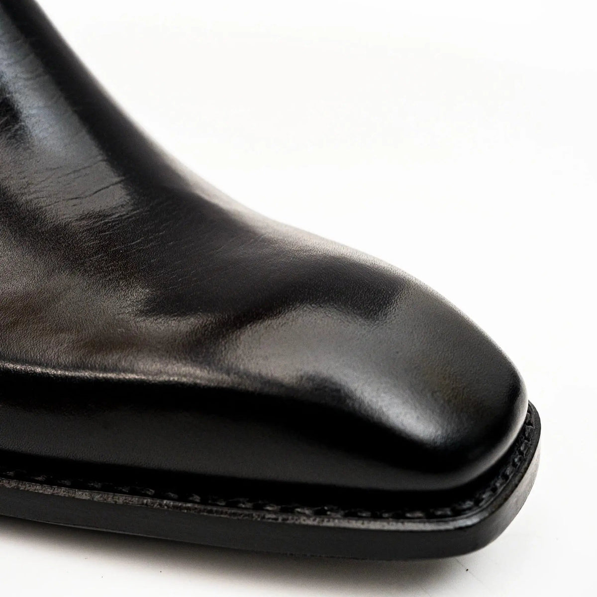 Black Calfskin Monk Strap Boot