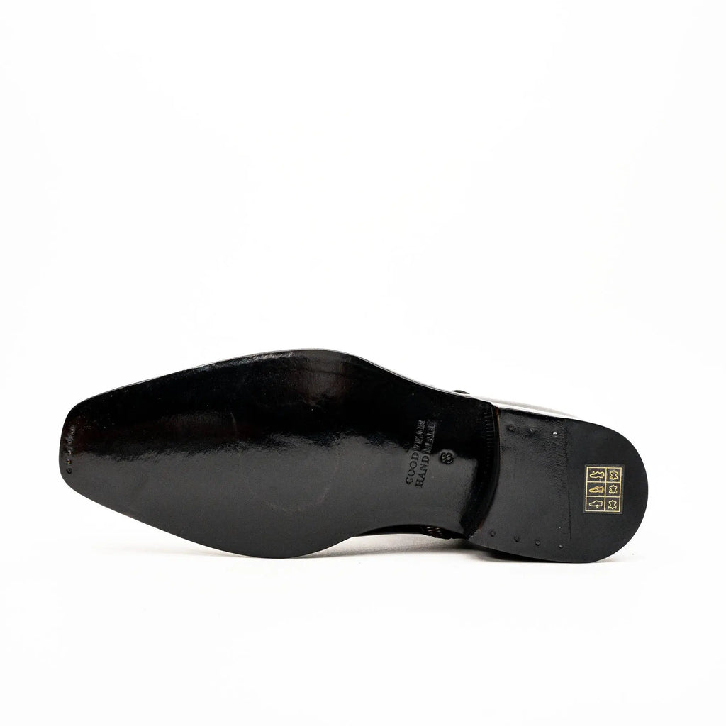 Black Calfskin Monk Strap Boot