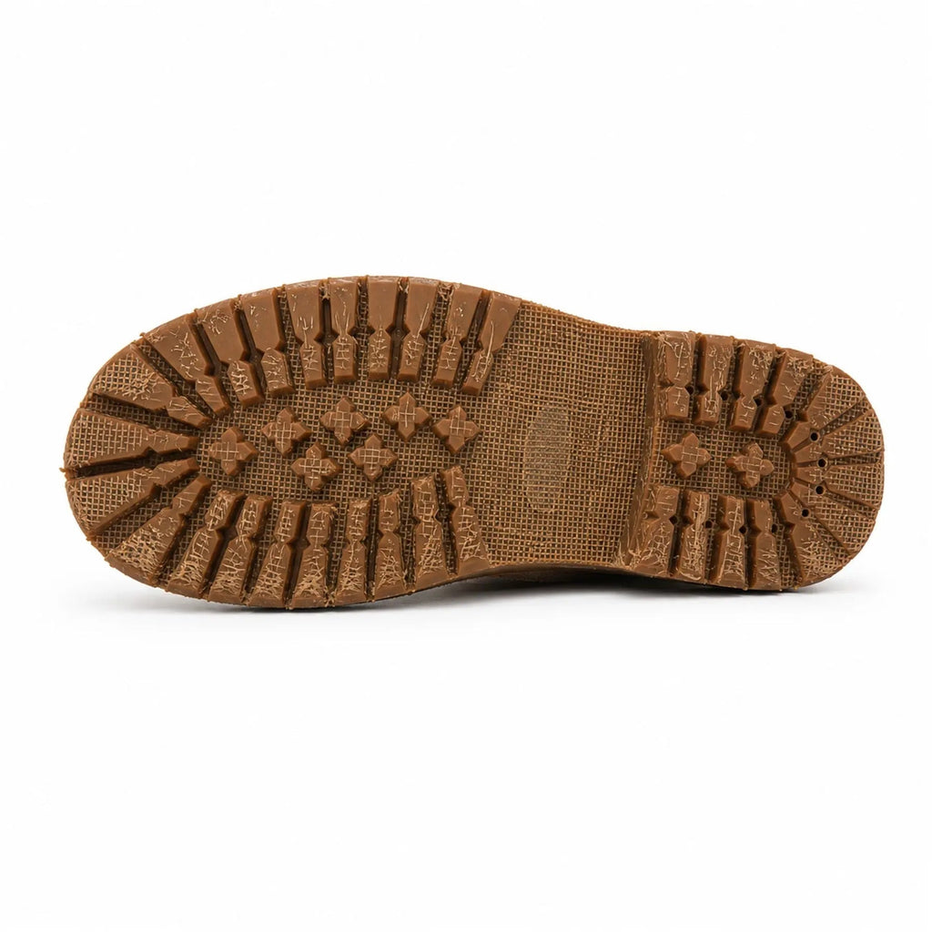 Camel Suede Zip Ankle Boots for Men