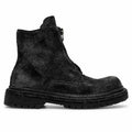 Charcoal Black Suede Zip Boots for Men