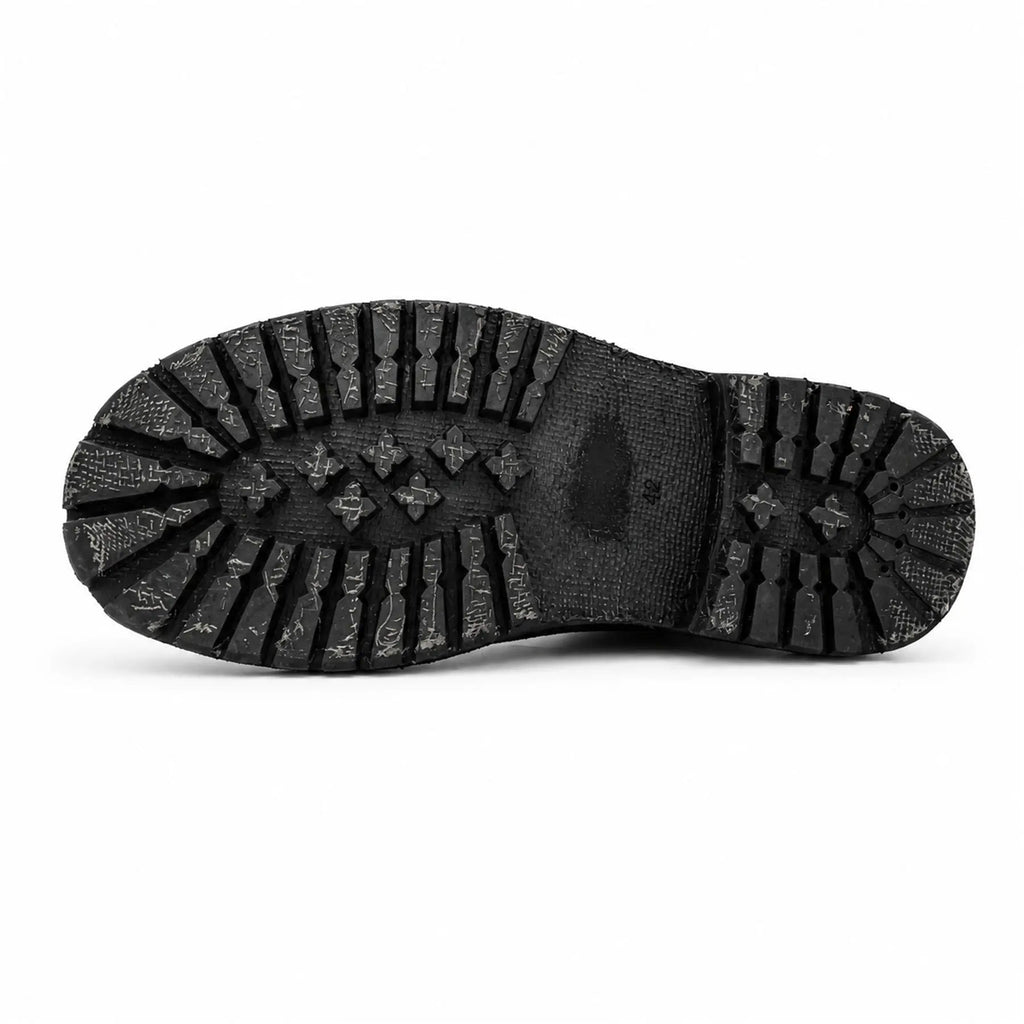 Charcoal Black Suede Zip Boots for Men