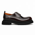 Men's Burgundy Lug-Sole Derby Shoes