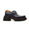 Blue Platform Strap Shoes for Men