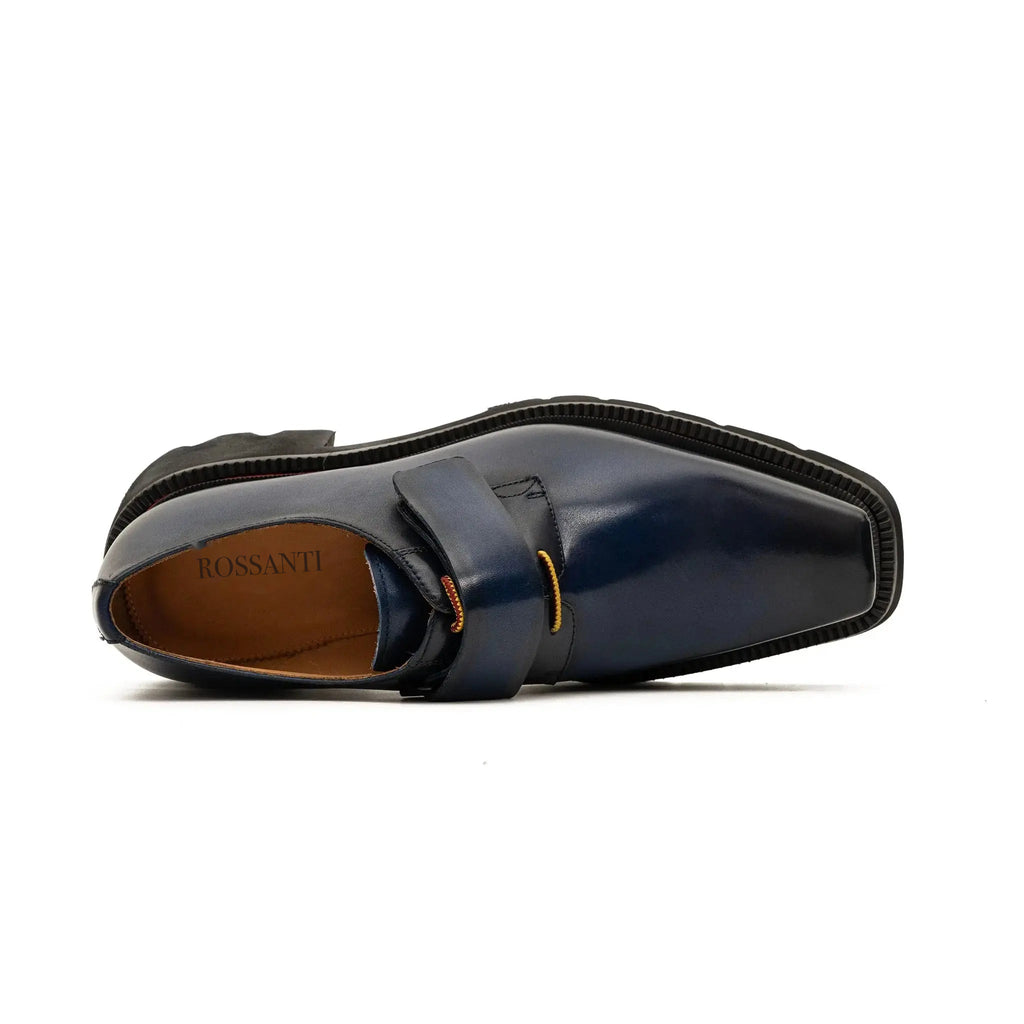 Blue Platform Strap Shoes for Men