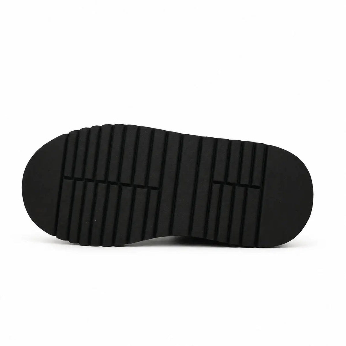 Black Crocodile-Textured Platform Sneaker