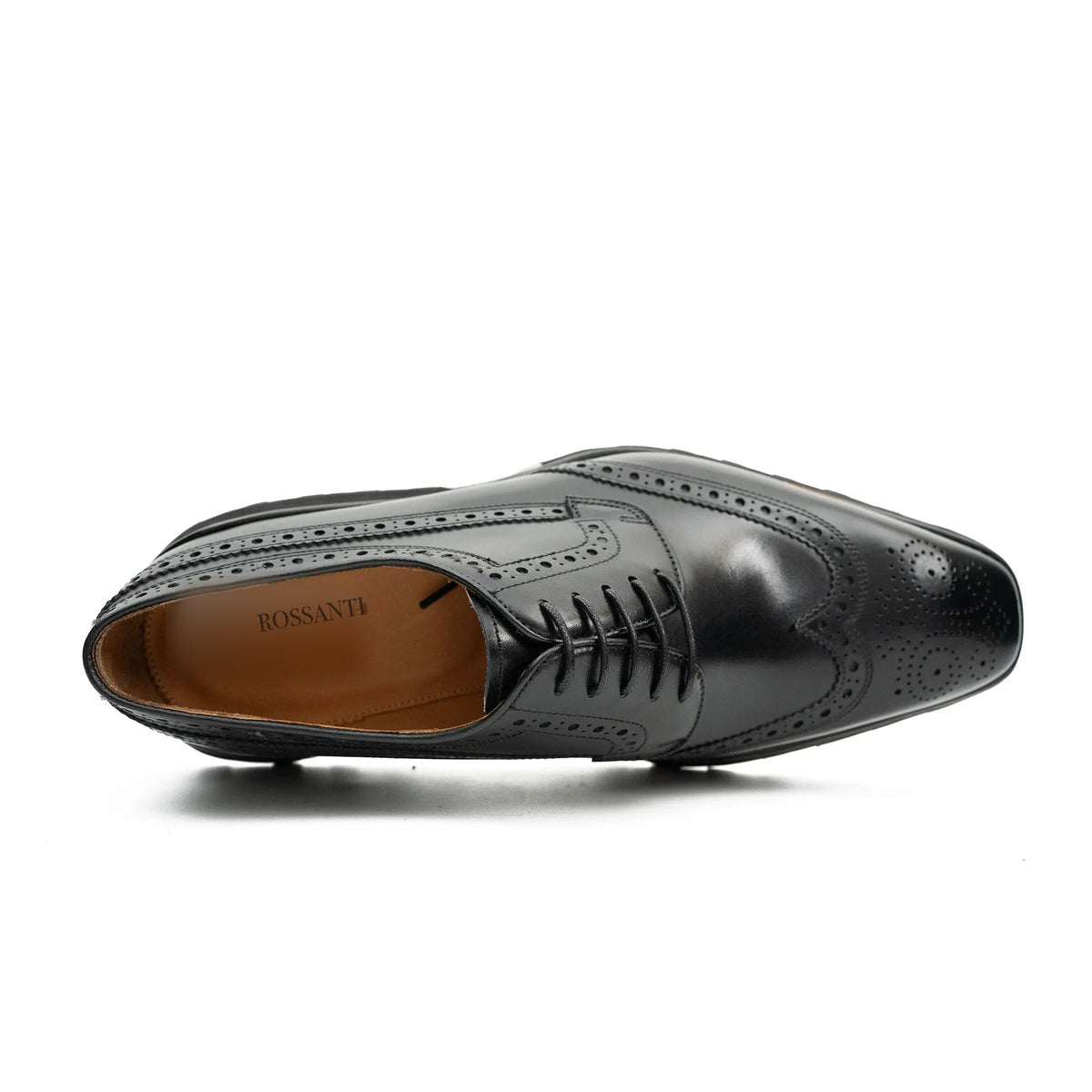Rossanti Black Lug Sole Derby insole detail