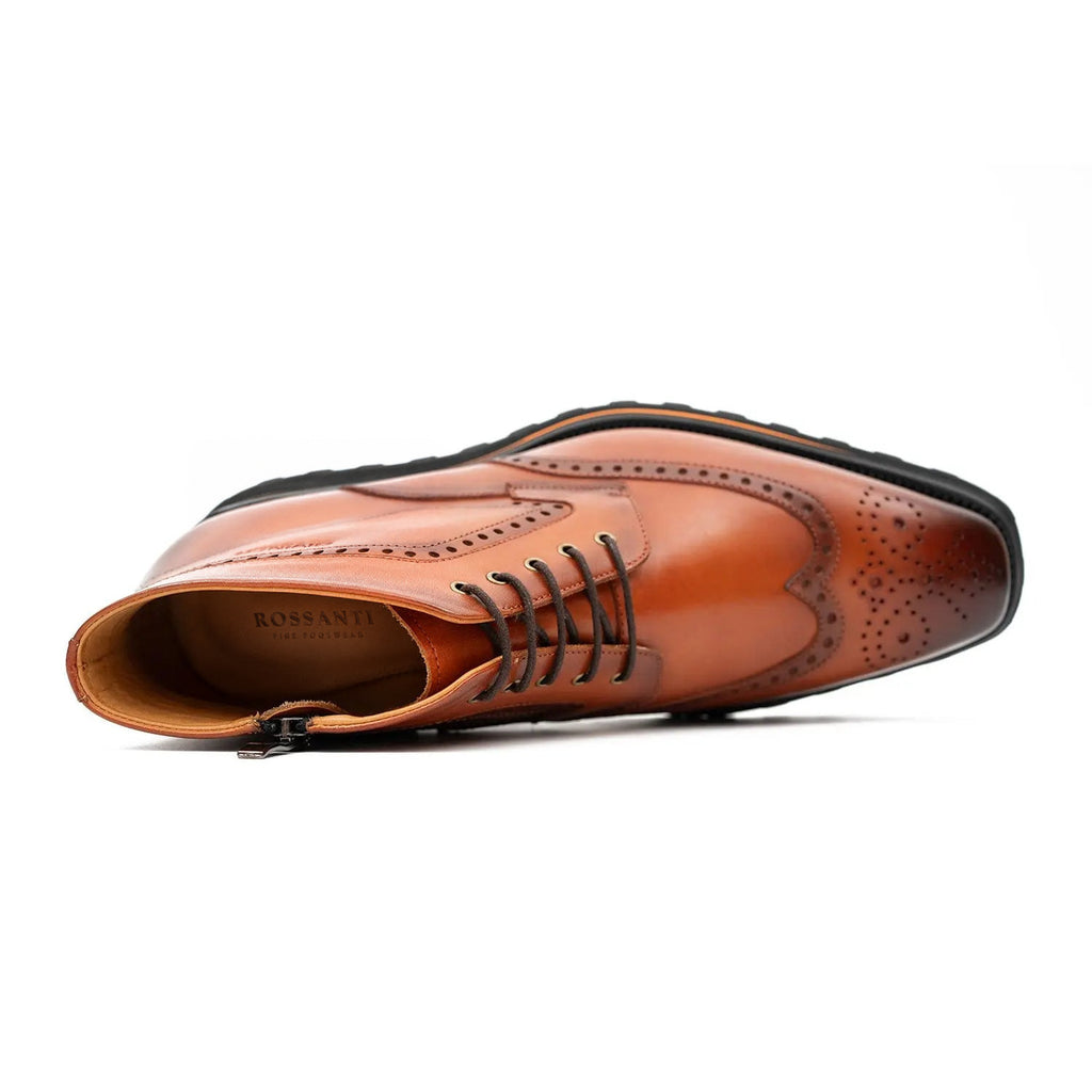 Rossanti Walnut Wingtip Martin Boot insole detail